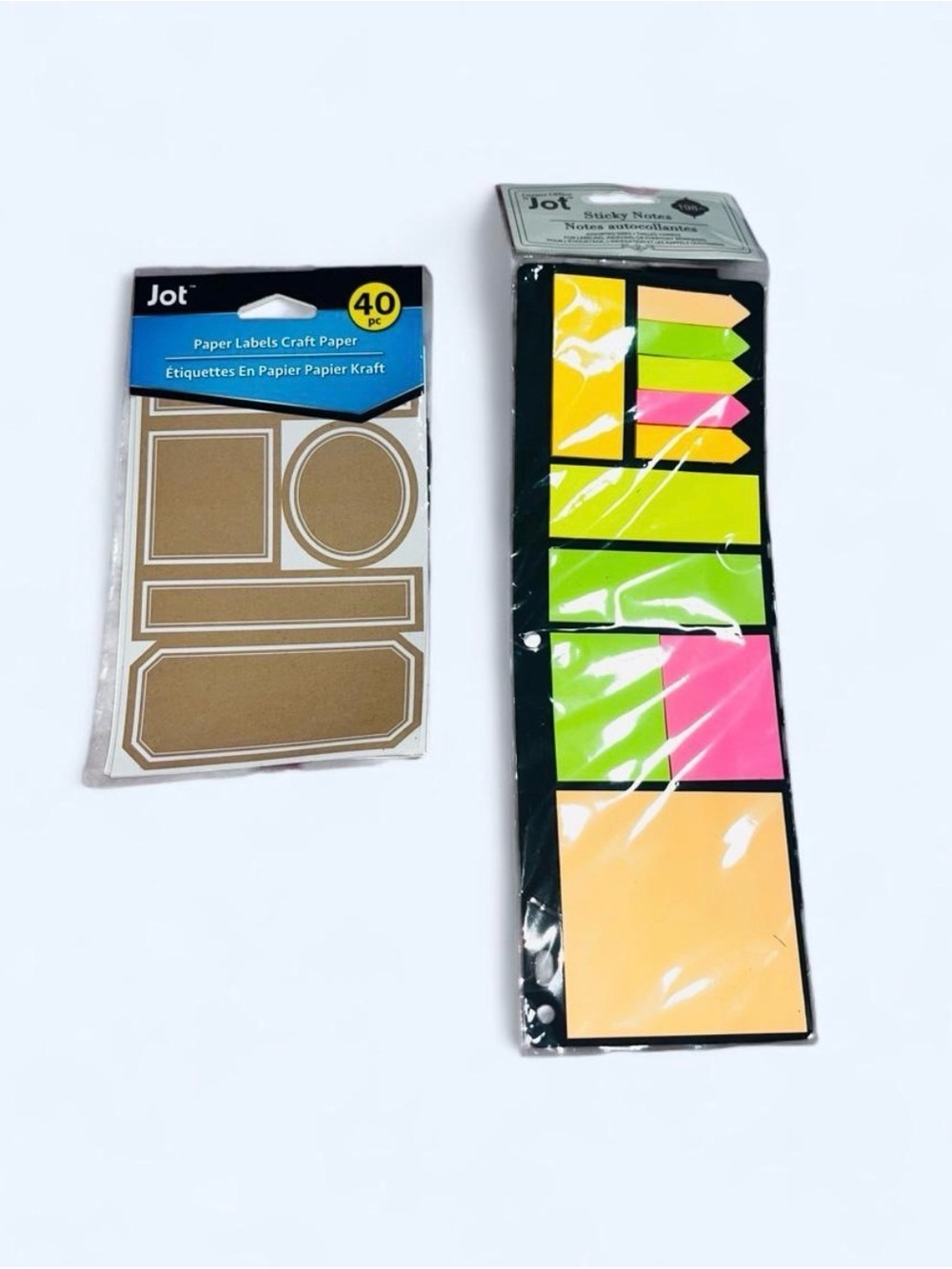 Jot sticky notes in assorted colors